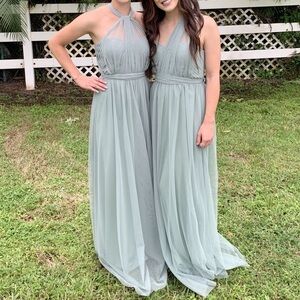 NWTs Birdy Grey Christina Dusty Blue Convertible Dress